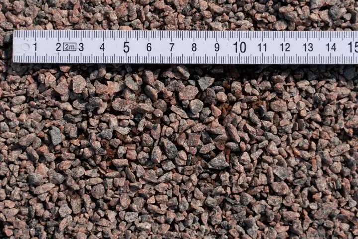Røde granitskærver Gøteborg 2/5 mm Big Bag