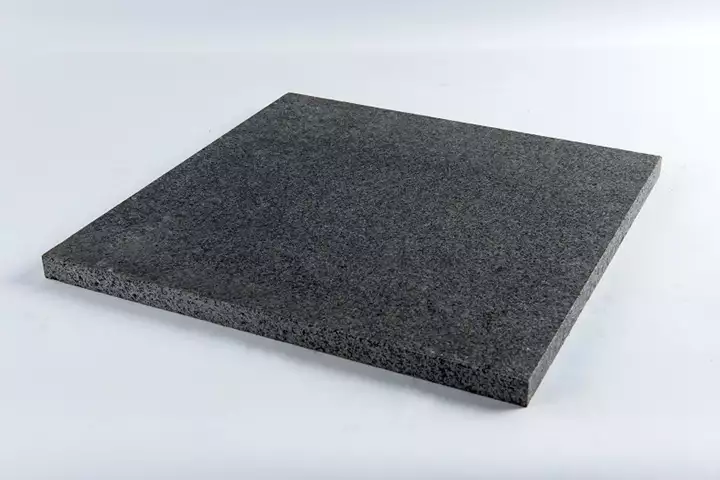 Flise jetbrændt granit, sort antracit, 60*60*3 cm