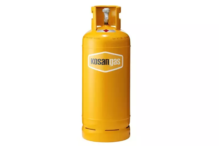 Gasflaske gul stål - uden gas