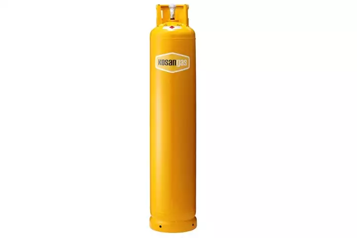 Gasflaske gul stål - uden gas