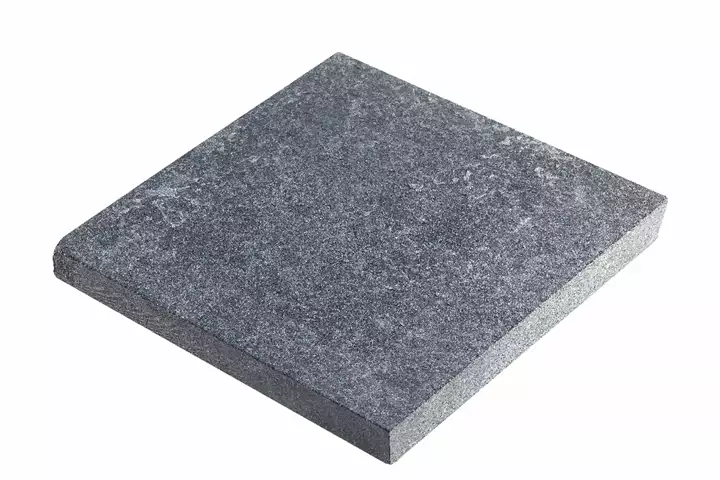 Flise jetbrændt granit, mørk grå, 40*40*3 cm