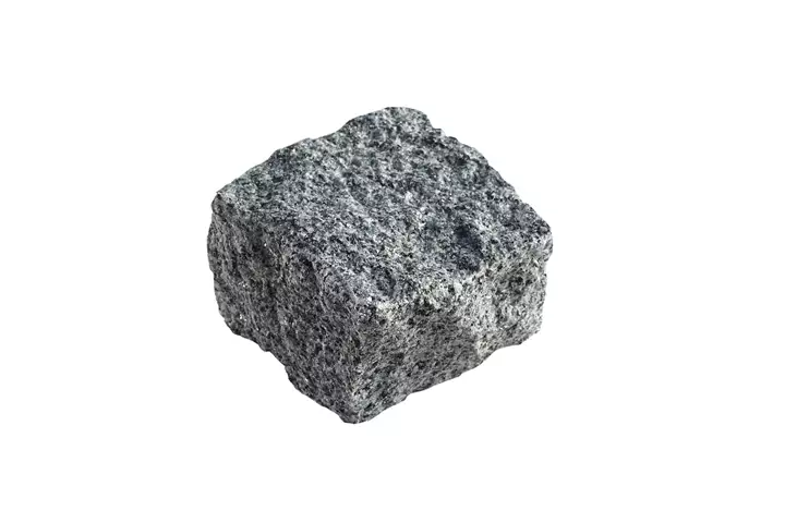 Chaussesten/Flækker håndhugget granit, sort grå, 9*9*4/6 cm