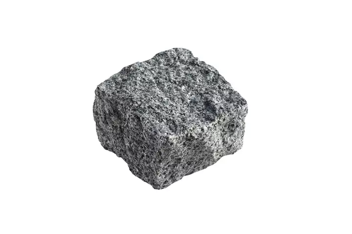 Chaussesten/Flækker håndhugget granit, mørk grå, 9*9*4/6 cm