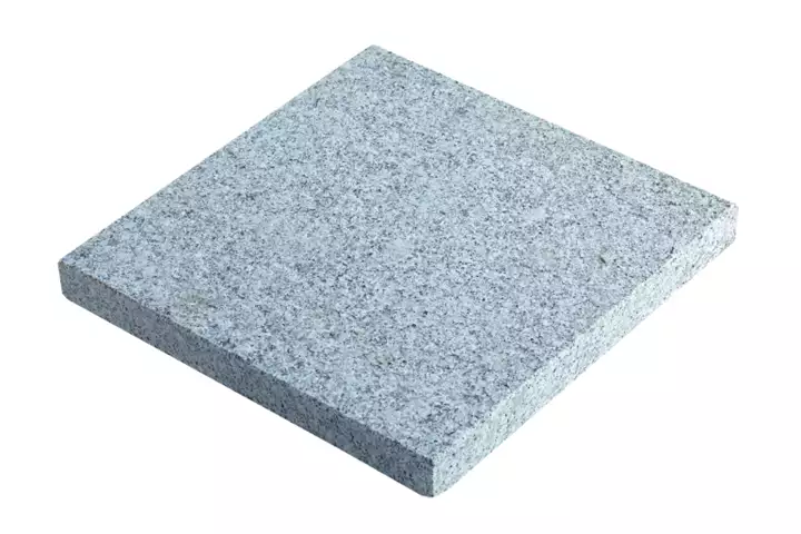 Flise jetbrændt granit, lys grå, 40*40*3 cm