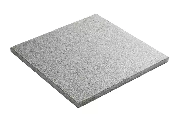 Flise jetbrændt granit lys grå, 40*40*5 cm