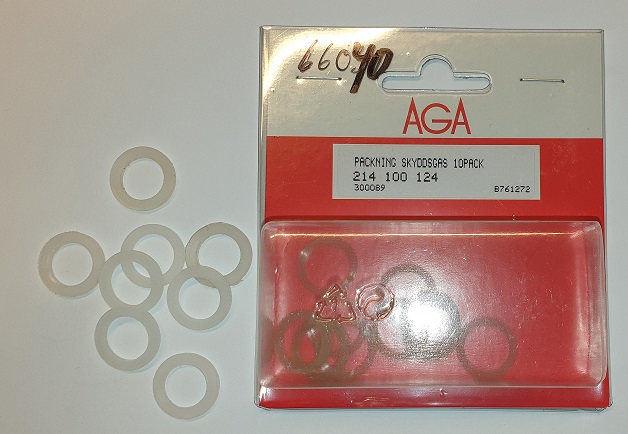 Flaske-og regulatorpakning AR/LUFT/H2/N2 Nylon