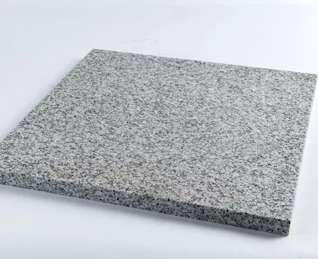 Flise jetbrændt granit lys grå, 60*60*3 cm