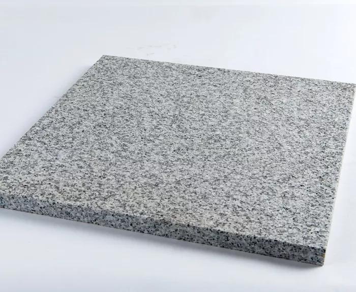 Flise jetbrændt granit lys grå, 60*60*3 cm